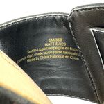 MARC NEW YORK Andrew Marc black textile slides, round gold heels, size 6 Photo 8