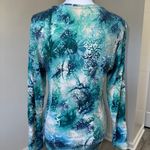 Style & Co Ethereal Celestial Blue Mandala Thermal Shirt Rhinestone Embellished Boho Large Photo 3