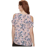 Pink republic  junior large cold shoulder‎ pink top Photo 5