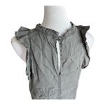 Bella Dahl Womens  Ruffle Mock Neck Tank Sleeveless Top in Night Shadow - Sz M Photo 2