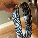 Zebra Stripe Fleece Ear Muffler Hair Head Wrap Black Photo 3