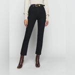 Reformation  Liza High Straight Crop Jeans In Faded Black Photo 4