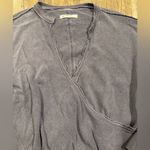 Free People  Anyway Tee Fallen Fig Colorway Wrap-Front Oversized Size Small Photo 3