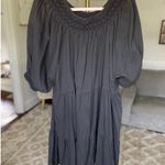 Old Navy  Midi Dress Charcoal Gray Cottagecore Boho Embroidered Tier Prairie XXL Photo 1