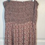 American Eagle  Strapless Maxi Dress With Side Slit Sz XL Pink Floral Smocked Photo 2