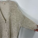 Raga  Metallic Button Down Cardigan Sweater Beige Size Medium Photo 4