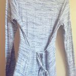 Dolan Blue Heathered Button up Top with Tie at Waist Size M Photo 12