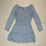 H&M Divided | Pigeon Blue Flounced Dress | Size 6 Photo 2