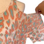 Lovers + Friends  Open/Cold Shoulder Animal Print Tunic‎ Cover Up Small Polyester Photo 6