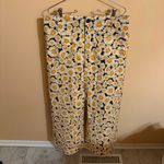 Anthropologie  Maeve Colette Cropped Wide-Leg Pants in Yellow Motif Photo 3