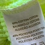 Free People Womens  Neon Yellow Waffle Knit Thermal Pullover Long Sleeve Shirt S Photo 7