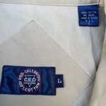 Vintage 90s Chicago Embroidered Crown Anchor Tan Beige Zip Up Jacket Size L Photo 3