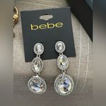 Bebe ✨ Silver Crystal Drop Earrings✨NEW Photo 1