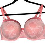 Torrid  Womens 40DDD Pink Lace Underwire Push-Up Demi Bra Photo 0