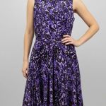 Diane Von Furstenberg  Purple Leopard Clara Midi Dress 10 Maximalist Designer Photo 0