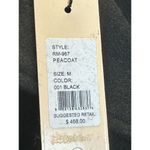 Rebecca Minkoff  Double Breasted Epaulet Women’s Black Pea Coat Size Medium NWT Photo 5