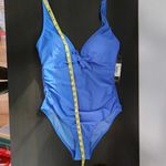 Nicole Miller One-Piece Blue Swimsuit Size Medium NWT Blue One-Piece Swimsuit Photo 7