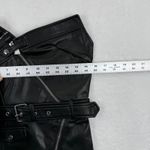 ZARA  Faux Leather Corset Top Belted Moto Style Black Women M NWOT Photo 2