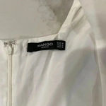 Mango Basics Sweetheart Neckline Asymmetrical Zipper White Dress Women’s Size 6 Photo 2