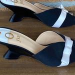 O jour bow accent slides shoes size 8 Black Photo 9