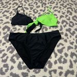 Black and Neon Green Bikini Set Size XL Photo 0