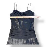 Betsy and Adam  Vintage Y2K Black Satin Long‎ Cocktail Formal Dress Gown Size 12 Photo 2