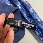 Dolls Kill X Horoscopez Blue Velour "Love for Libra" Full Zip Crop Hoodie Size L Photo 3