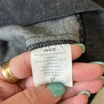 Vince Charcoal Button-Up Dress MIDI Size 12 Denim look rolled short sleeve Photo 6