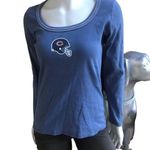 NFL  Chicago Bears  Football Blue Long Sleeve Scoop Neck Shirt Women's Size Large Photo 0