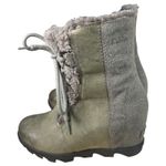 Sorel Joan of Arctic Wedge II Boot Quarry Green Sherpa Lined Women's Size 8 Photo 3