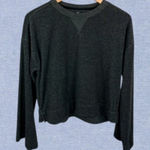 Nike  Yoga Dri Fit Terry Cloth Wide Sleeve Sweatshirt Size S in Charcoal Photo 0