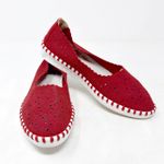 Spring Step [Patrizia ] Red Grazana Leather Cutout Floral Ballerina Flats Size 36 Photo 8