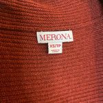Merona Maroon Long Sleeve Open Front Bat Wing Knit Cardigan Sweater Size XS Photo 2