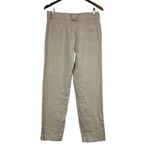 COS  Women’s Classic Straight-Leg Tailored Neutral Tan 100% Linen Pants Size 10 Photo 4