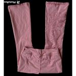 Vintage 90's Taunt Pants Size 7 Peach Low Rise Wide Leg Embroidered Hipp… Photo 7