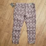 7 For All Mankind π NWT 31 Plum Ikat Cropped Skinny Jeans Plum NEW Photo 3