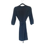 Forever 21 Navy Blue and White Polka Dot Dress with Notched Collar Photo 2