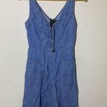Holding Horses Anthropologie  Denim Blue Chambray Lace Casual Dress ( 4 )‎ Photo 0