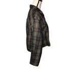 POL  Plaid Button Up Jacket Size M Frayed Distressed Hem Green Flannel Pockets Photo 4