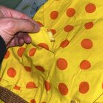 Vintage 70s Fritzi Yellow Polka Dot Dress with belt Dotted Swiss Size M Photo 6