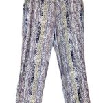Sandro  Women's Pants 27" Slim Leg Ankle Cream Gray Snake Print Size 14 Photo 2