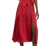 AMYLYNN Backless Satin Dress Jolie Satin Slip Dress in Burgundy Size Small Red Photo 0