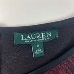 Ralph Lauren Lauren  Burgundy Black Sheath Dress Size 10 Photo 4