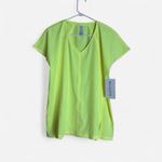 Athleta  Boulevard V Neck Tee Neon Yellow Small Shirt Stretchy Featherweight Photo 3