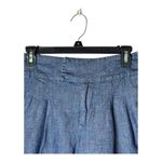 Marc Jacobs  Shorts Women 0 Blue Linen Blend Pleated Front Cuffed‎ Outdoor Preppy Photo 2