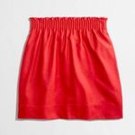 J.Crew  Sidewalk Skirt High Waisted Coral Salmon Smocked Paperbag Waist 6 Photo 2