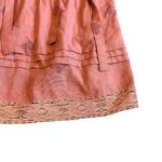 Kopal Block Print Bohemian Tank Top Shirt Blouse Bows Lace Trim Size Large NWT Red Photo 1