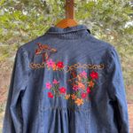 Ivy Jane Women's Long Sleeve Denim Embroidered Mini Dress Size XL Photo 3