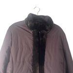 Jones New York Size XL Chocolate Brown Faux Fur Lined Winter Coat Photo 1