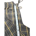 Messhi Womens L Black/White Plaid Checkered Elastic Waist Jogger Pants Stretch Yellow Size L Photo 6